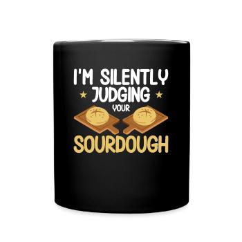 Bread Baking Gift Bakery Quote Baker - Full Colour Mug - black - Front