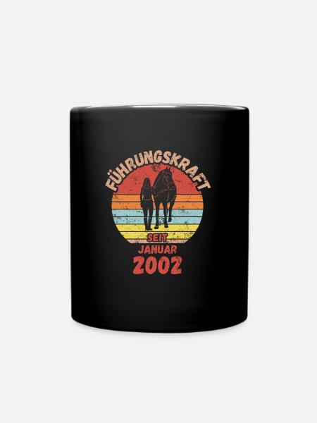 Führungskraft Reiten Geburtstag Januar 2002 - Tasse einfarbig - Schwarz