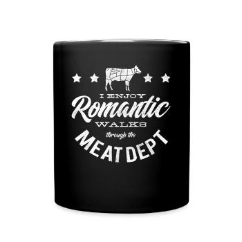 Amateurs de viande, viande, porc, BBQ - Mug uni - noir - Devant