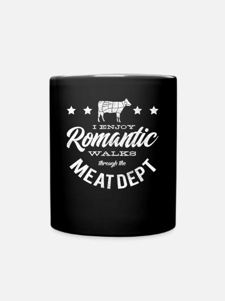 Fleischliebhaber, Fleisch, Schweinefleisch, BBQ - Tasse einfarbig - Schwarz