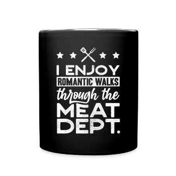Amateurs de viande, viande, porc, BBQ - Mug uni - noir - Devant