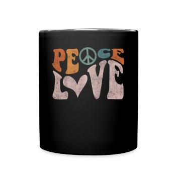 Love of peace, peace - Full Colour Mug - black - Front