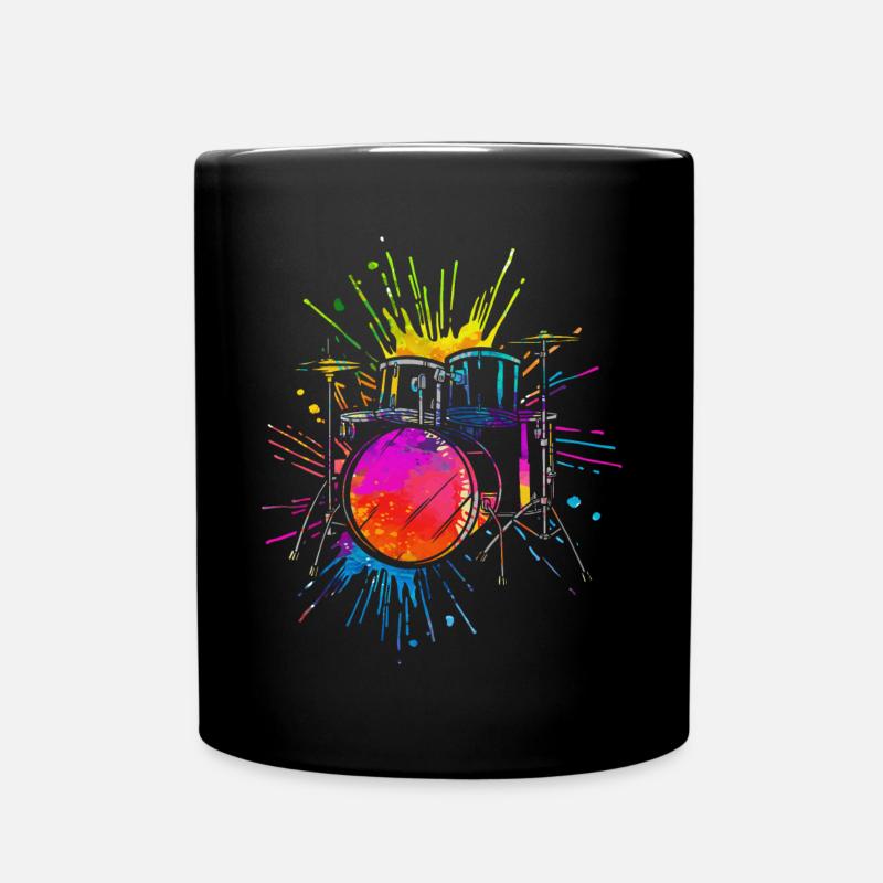 Batterie, batteur - Mug uni - noir