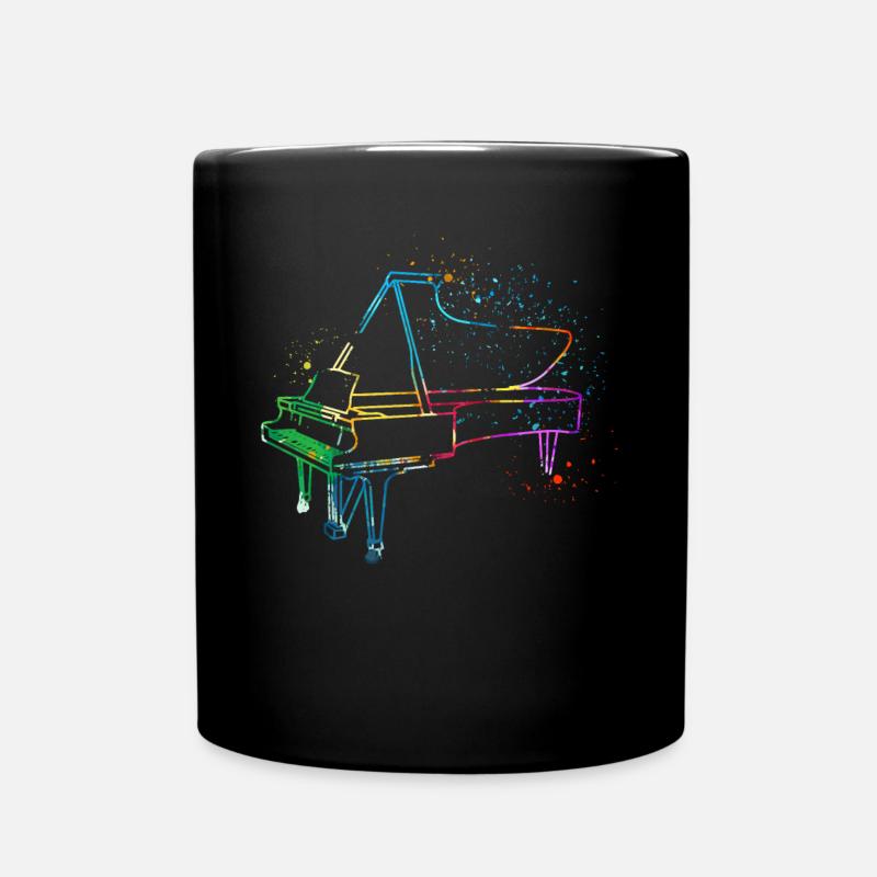 Piano, Pianist - Tasse einfarbig - Schwarz