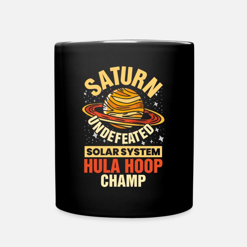 Saturn Planet, Planeten, Universum - Tasse einfarbig - Schwarz