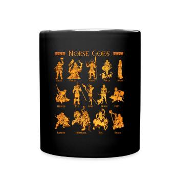 Norse gods - Full Colour Mug - black - Front