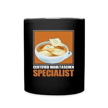 Certified Maultaschen Specialist Herrgottsbescheiß - Full Colour Mug - black - Front