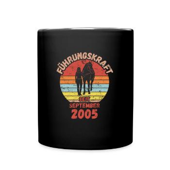 Führungskraft Reiten Geburtstag September 2005 - Tasse einfarbig - Schwarz - Vorne