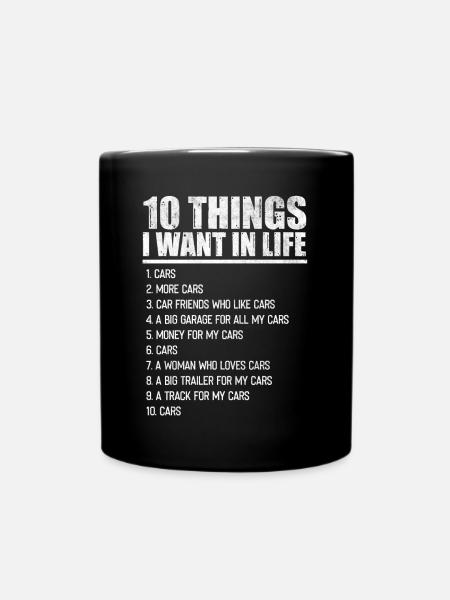 Car lover, car guy gift, car collector - Full Colour Mug - black