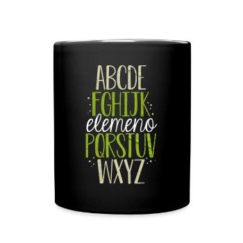 ABC Hello Kindergarten Back to School - Mug uni - noir - Devant