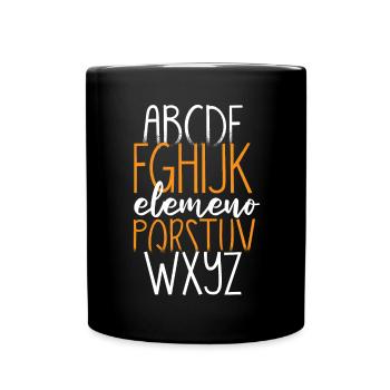 ABC Hello Kindergarten Back to School - Mug uni - noir - Devant