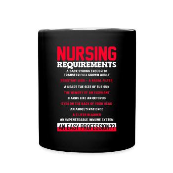 Nurse, nursing - Full Colour Mug - black - Front