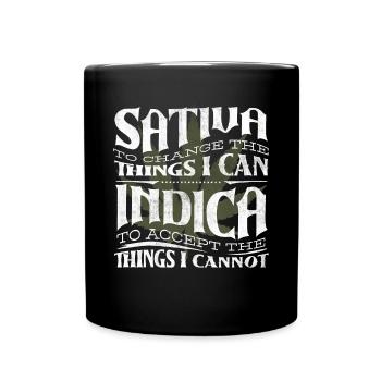 Sativa pour changer les choses que je peux - Mug uni - noir - Devant
