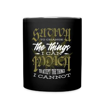 Sativa pour changer les choses que je peux - Mug uni - noir - Devant