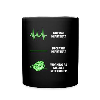 Market Researcher Professional Worker - Full Colour Mug - black - Front