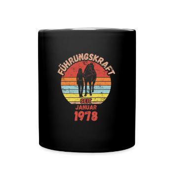 Führungskraft Reiten Geburtstag Januar 1978 - Tasse einfarbig - Schwarz - Vorne