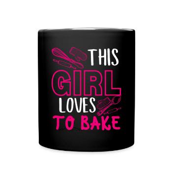 Dieses Mädchen Liebt Es, Küchen -Utensilien - Tasse einfarbig - Schwarz - Vorne