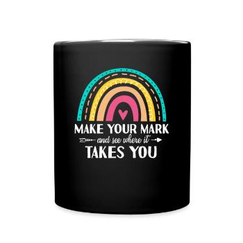 Machen Sie Sich Einen Zeichen Und Sehen Sie - Tasse einfarbig - Schwarz - Vorne