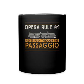 Opernsänger, Gesang, Opera - Tasse einfarbig - Schwarz - Vorne