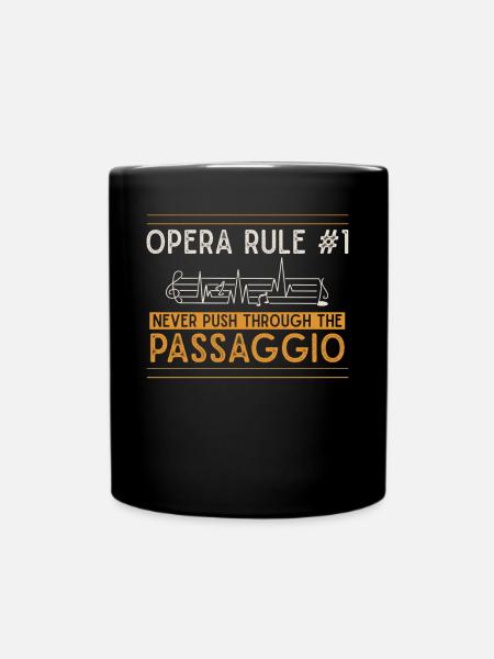Opernsänger, Gesang, Opera - Tasse einfarbig - Schwarz