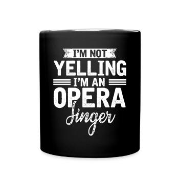 Opera singer, voice, opera - Full Colour Mug - black - Front