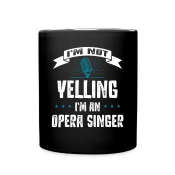 Opera singer, voice, opera - Full Colour Mug - black - Front