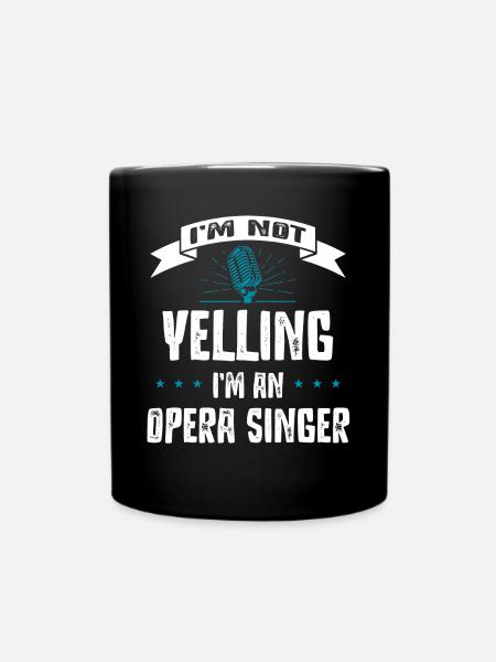 Opernsänger, Gesang, Opera - Tasse einfarbig - Schwarz