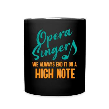 Opernsänger, Gesang, Opera - Tasse einfarbig - Schwarz - Vorne