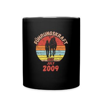 Führungskraft Reiten Geburtstag Juli 2009 - Tasse einfarbig - Schwarz - Vorne