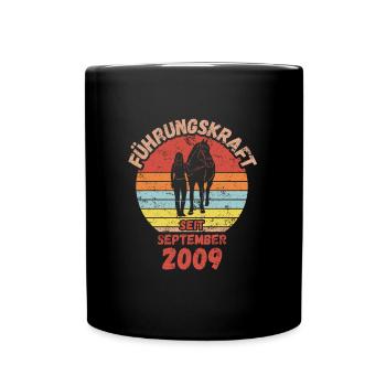 Führungskraft Reiten Geburtstag September 2009 - Tasse einfarbig - Schwarz - Vorne