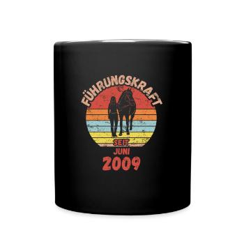 Führungskraft Reiten Geburtstag Juni 2009 - Tasse einfarbig - Schwarz - Vorne