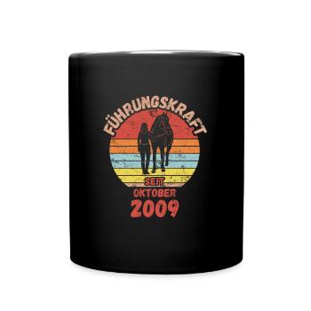 Führungskraft Reiten Geburtstag Oktober 2009 - Tasse einfarbig - Schwarz - Vorne
