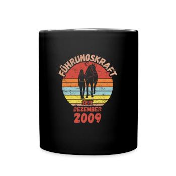 Führungskraft Reiten Geburtstag Dezember 2009 - Tasse einfarbig - Schwarz - Vorne