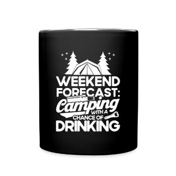 Camping Gift Drôle de dicton pour les campeurs - Mug uni - noir - Devant