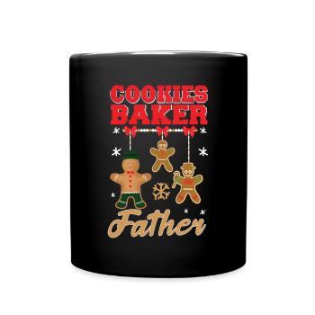 Cookies Baker Pater Cook Chef Citation de Noël - Mug uni - noir - Devant