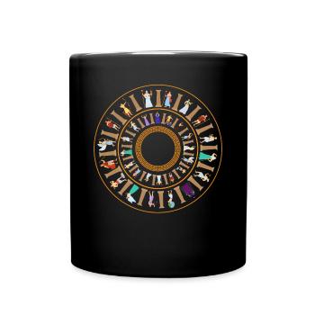 Roue de la mythologie grecque - Mug uni - noir - Devant