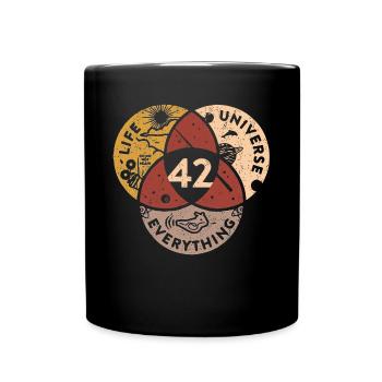 42 Univers de vie Tout - Mug uni - noir - Devant