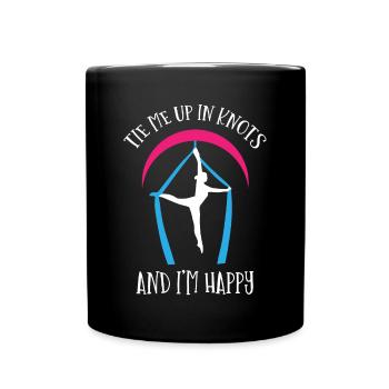 Gagnant de l’air. Soie aérienne - Mug uni - noir - Devant