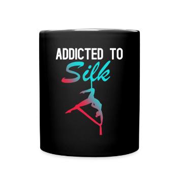 Gagnant de l’air. Soie aérienne - Mug uni - noir - Devant