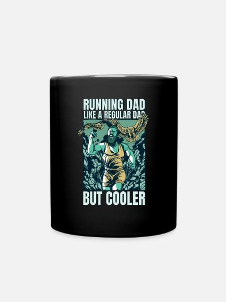 Running Dad Wie Ein Normaler Vater, Aber Cooler - Tasse einfarbig - Schwarz