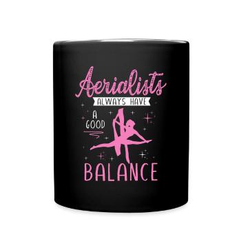 Gagnant de l’air. Soie aérienne - Mug uni - noir - Devant