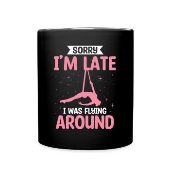 Gagnant de l’air. Soie aérienne - Mug uni - noir - Devant