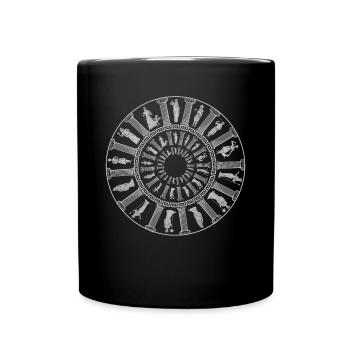 Roue de la mythologie grecque - Mug uni - noir - Devant