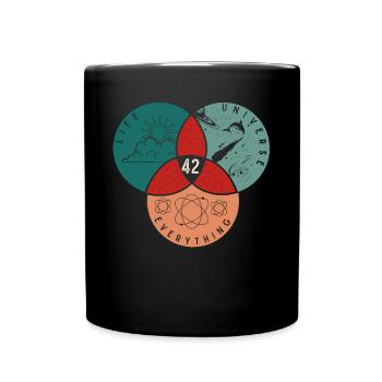 42 Univers de vie Tout - Mug uni - noir - Devant
