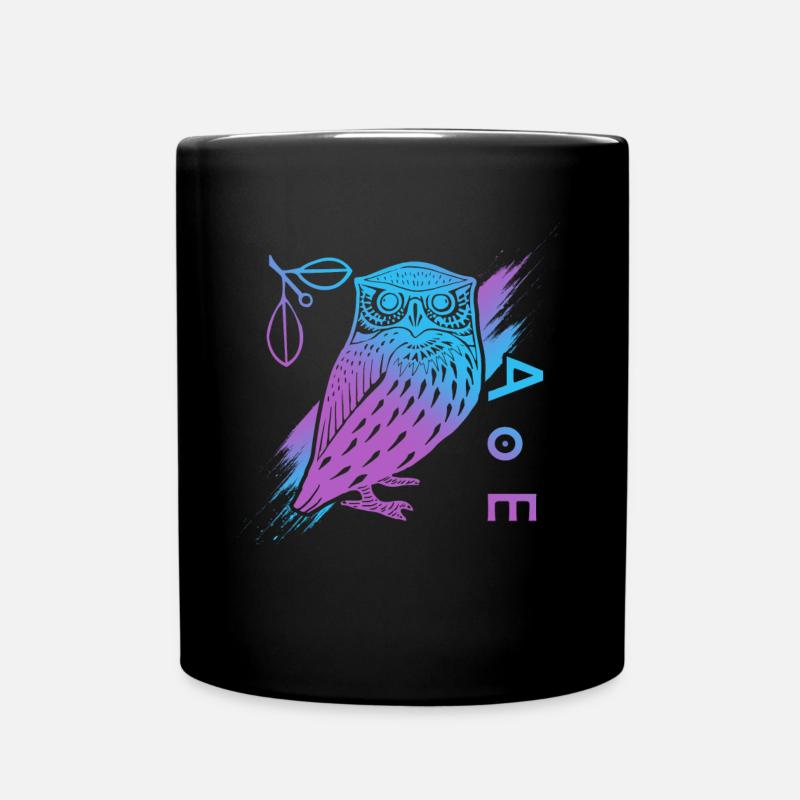Hibou d’Athéna, mythologie grecque - Mug uni - noir
