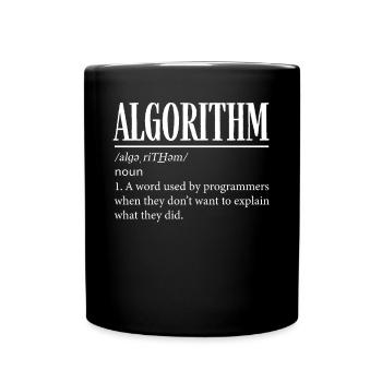 Programmeur d’algorithmes, codage, encodeur - Mug uni - noir - Devant