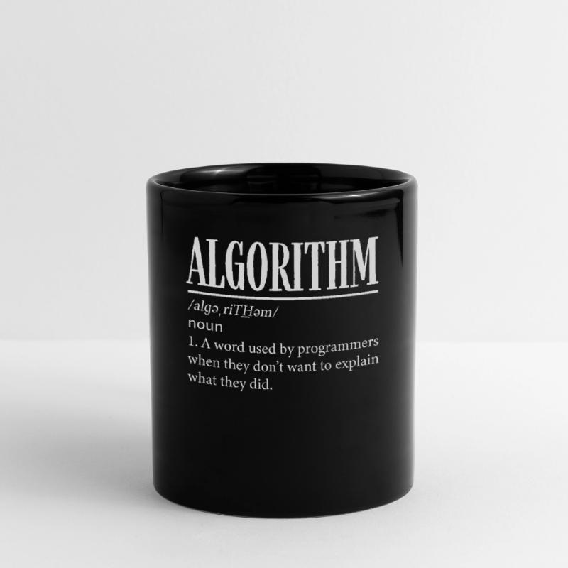Algorithm programmer, coding, encoder Full Colour Mug