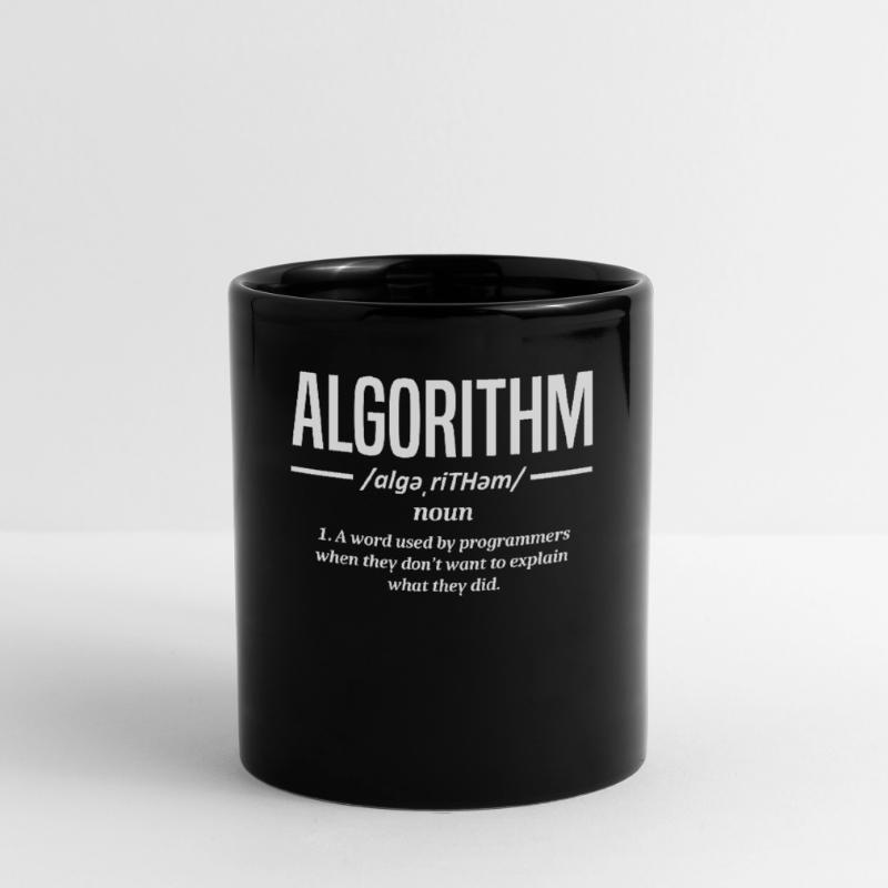Algorithm programmer, coding, encoder Full Colour Mug
