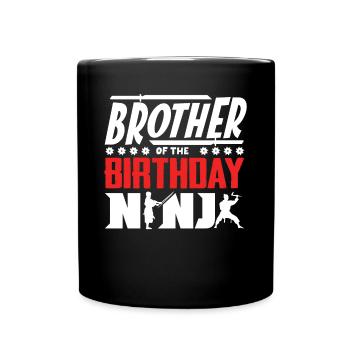 Geburtstag Der Ninja, Ninja, - Tasse einfarbig - Schwarz - Vorne