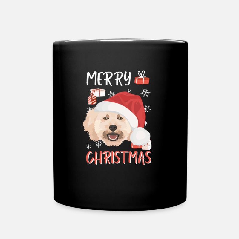 Caniche Joyeux Noël - Mug uni - noir
